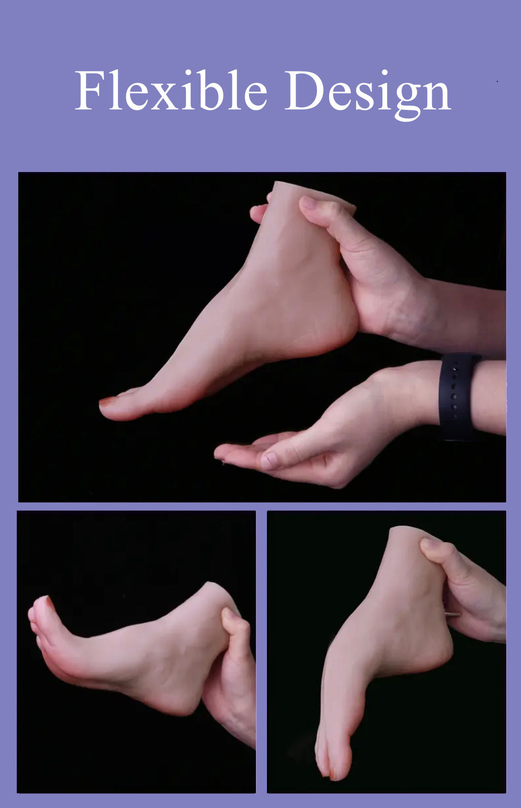 Silicone Foot Model, Foot Model Soft Simulated Silicone Foot Model with Bones