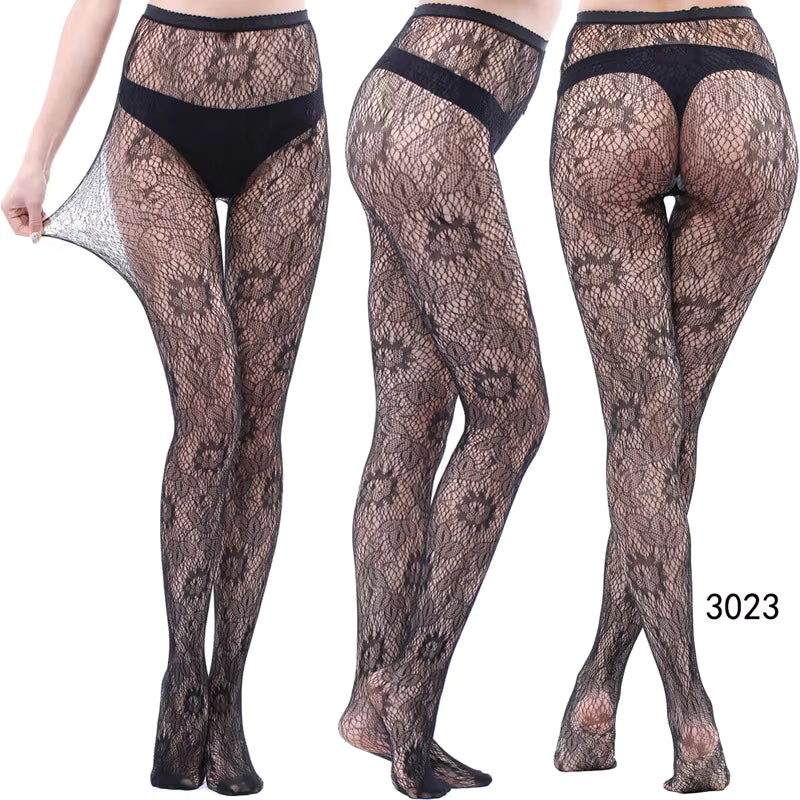 Women's High-Waist Fishnet Pantyhose
