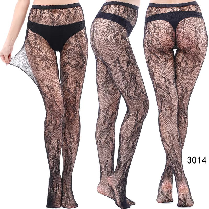 Women's High-Waist Fishnet Pantyhose