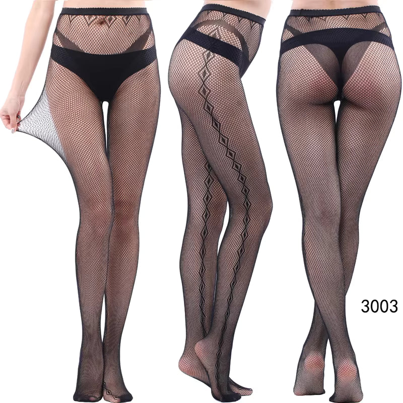 Women's High-Waist Fishnet Pantyhose