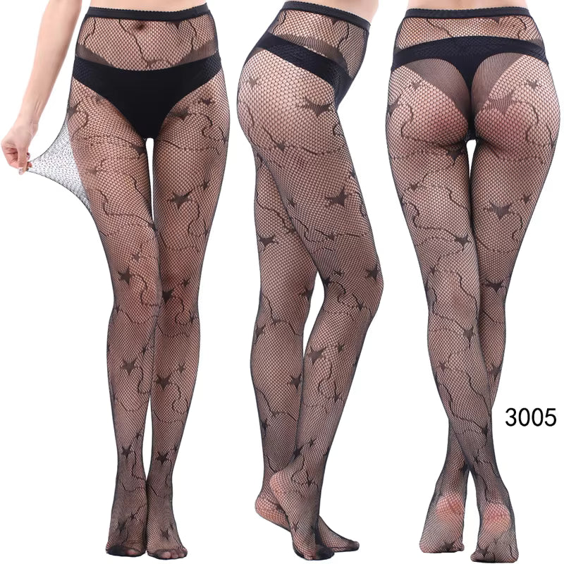 Women's High-Waist Fishnet Pantyhose