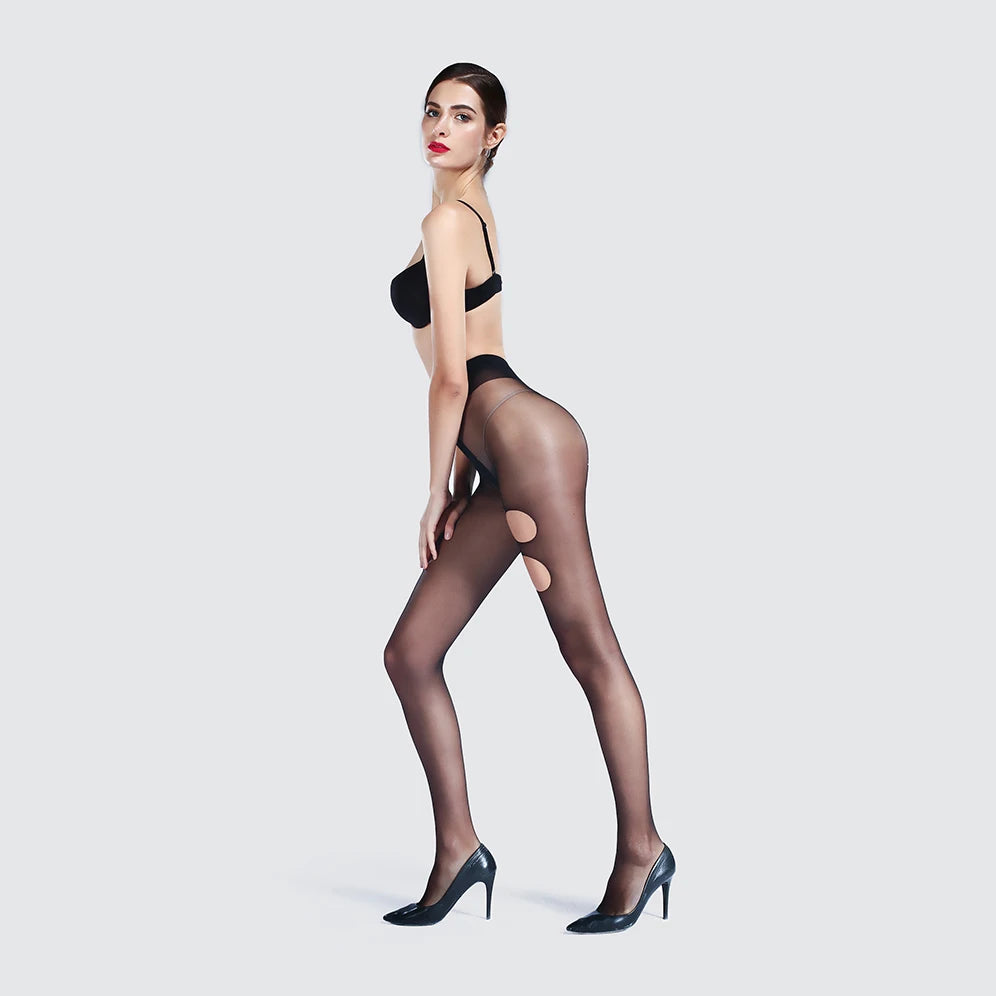 Women's Thin Silk-Nylon Sheer Pantyhose