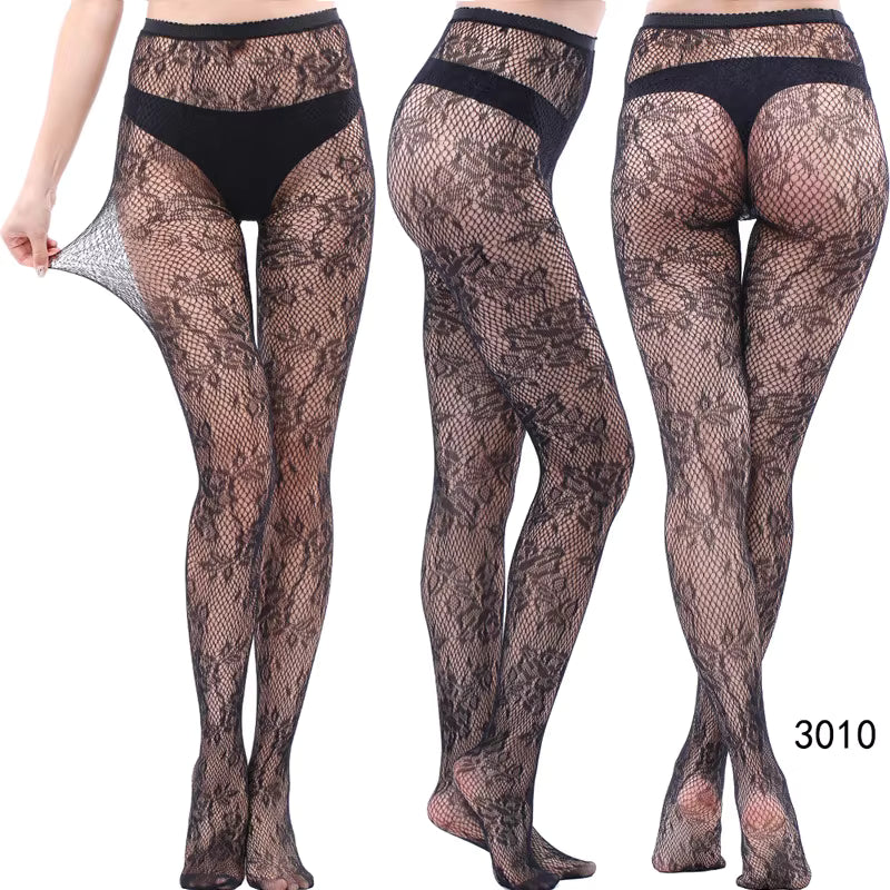 Women's High-Waist Fishnet Pantyhose
