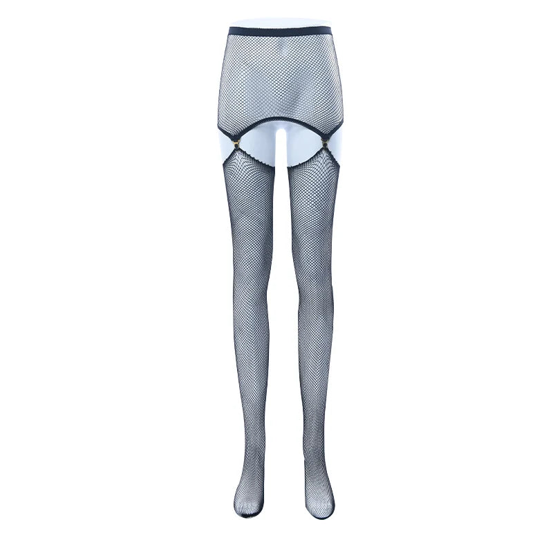 Women's High-Waist Fishnet Thigh