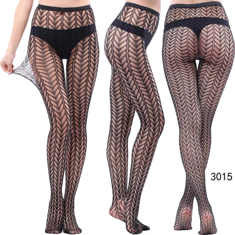 Women's High-Waist Fishnet Pantyhose