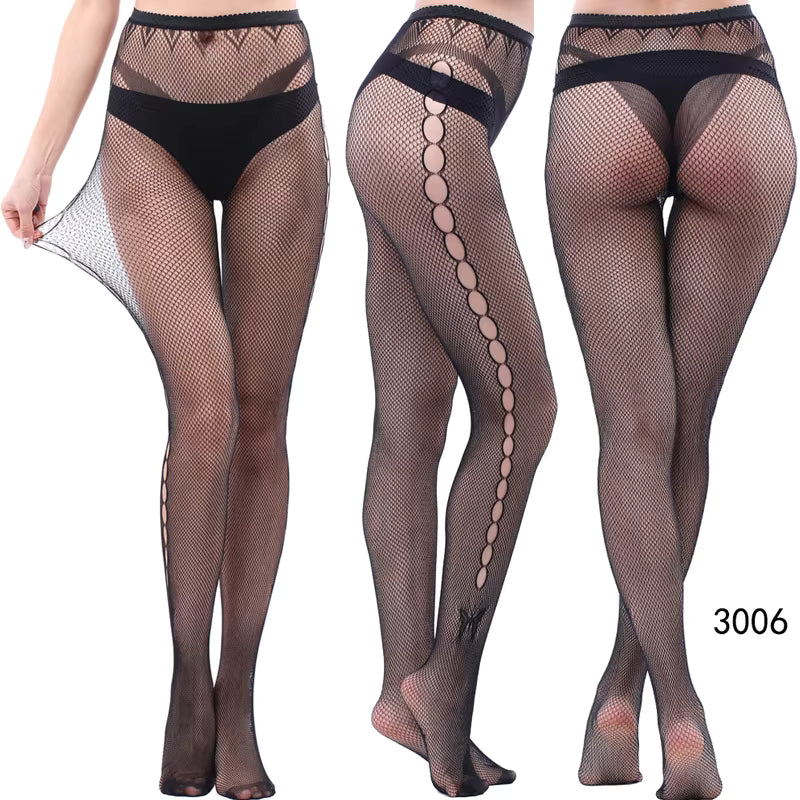 Women's High-Waist Fishnet Pantyhose