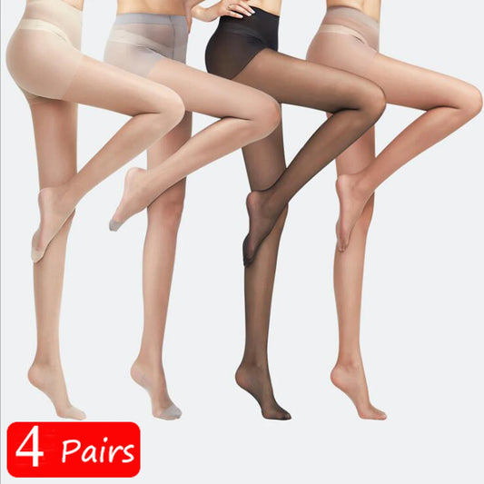 4 Pairs/Lot Women's Seamless Pantyhose - SU