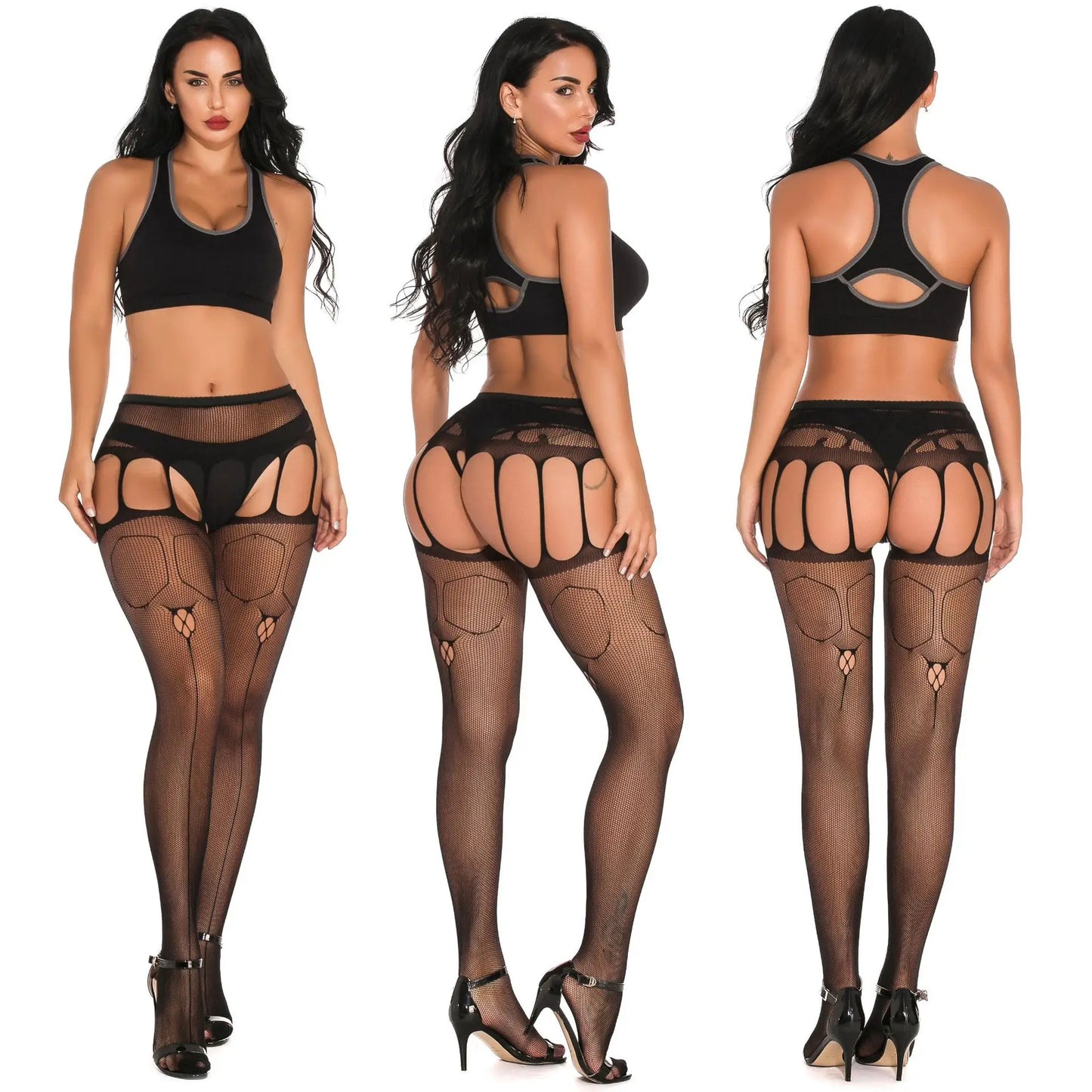 Hot-Sale Plus-Size Fishnet Pantyhose - SU