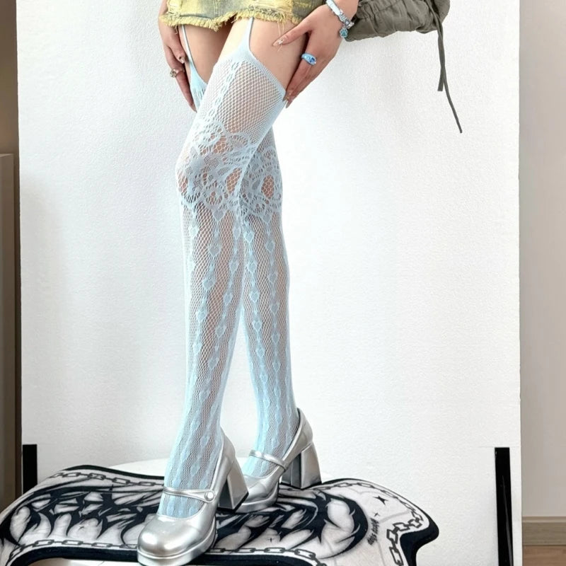 Subculture Punk Sheer Thigh Highs for Women - SU