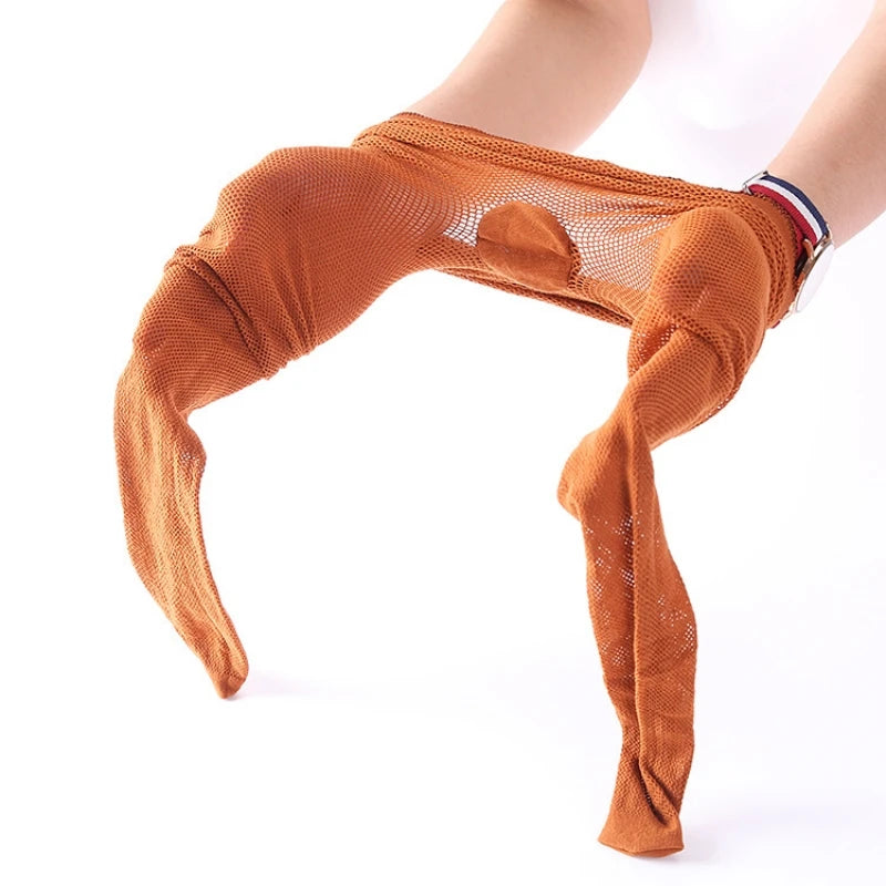 Women’s High-Elasticity Fishnet Pantyhose: Professional Cotton Crotch & Reinforced Toe - SU