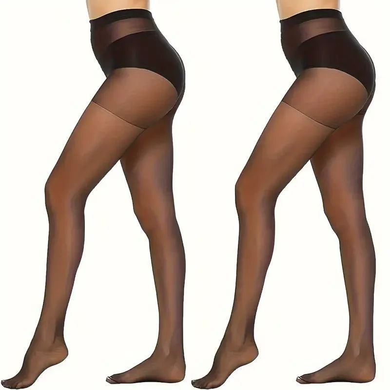 Women’s 2/5-Pair Ultra-Thin Silk Pantyhose - SU