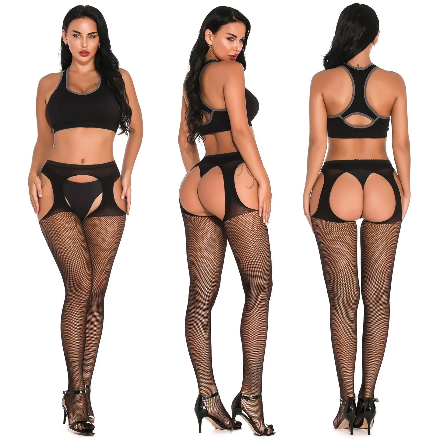 Hot-Sale Plus-Size Fishnet Pantyhose - SU
