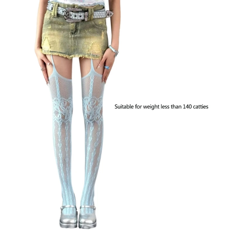 Subculture Punk Sheer Thigh Highs for Women - SU