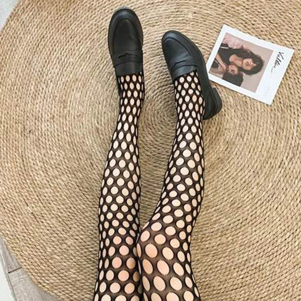 Women's Thigh-High Mesh Stockings - SU