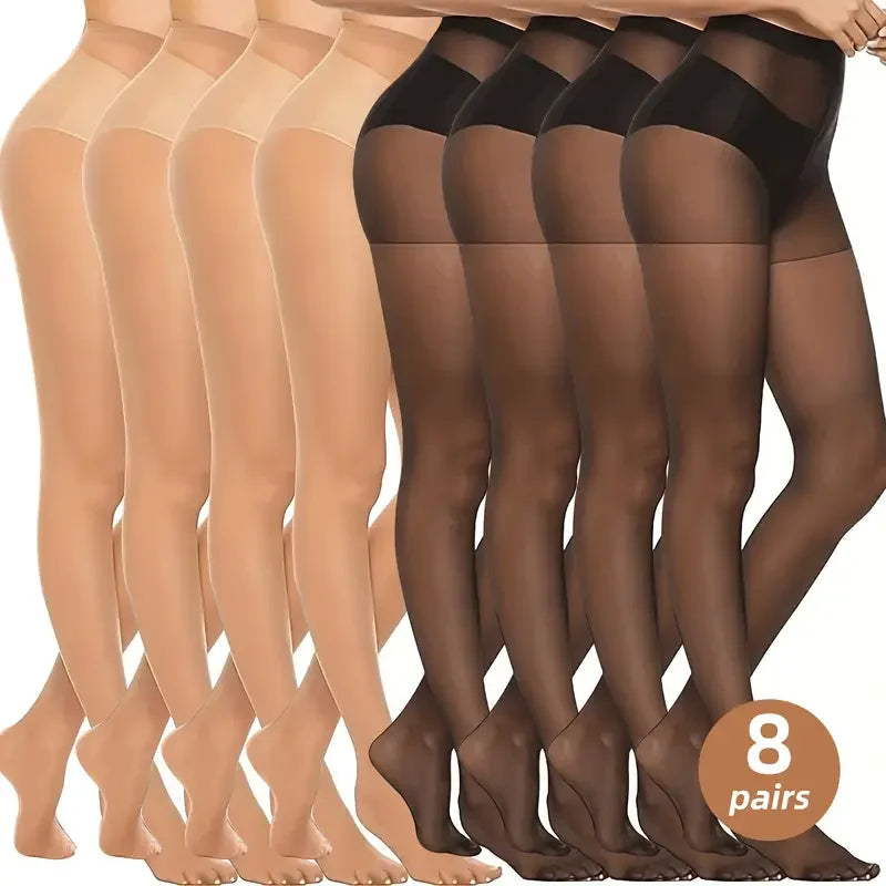 Women’s 2/5-Pair Ultra-Thin Silk Pantyhose - SU