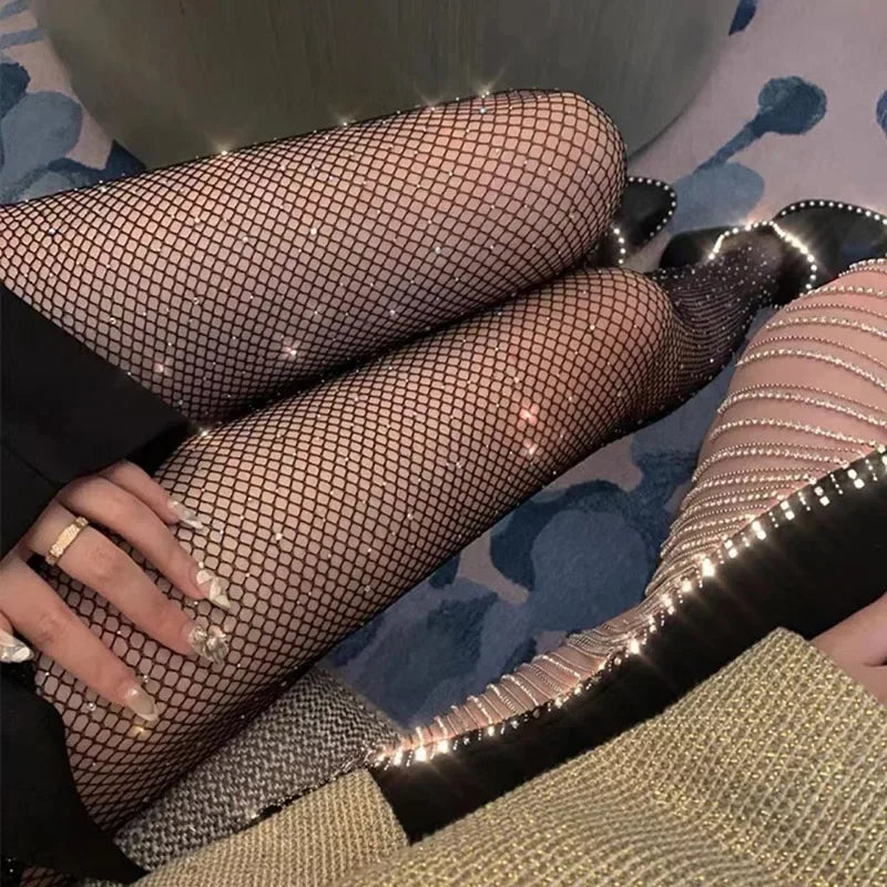 2025 Summer Women’s Fishnet Diamond Pantyhose - SU