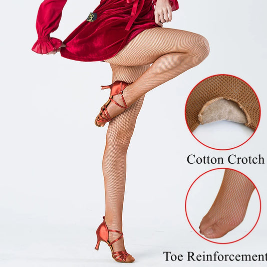 Plus-Size Women's Fishnet Bottomed Pantyhose - SU