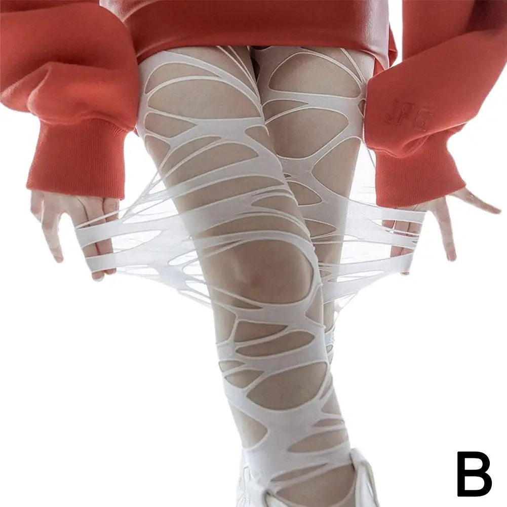 Women’s Y2K Gothic Punk Pantyhose - SU