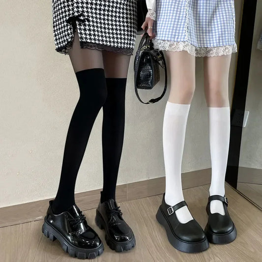 Women's Patchwork Stripe Pantyhose - SU