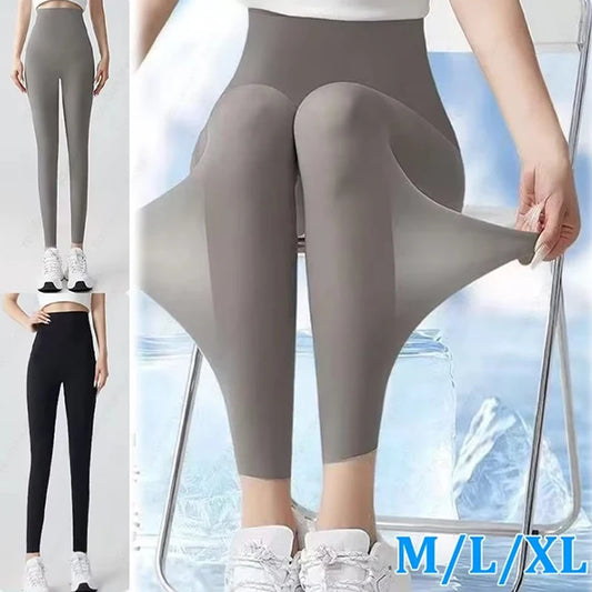 Lightweight Summer Women's Silky High-Waist Leggings - SU