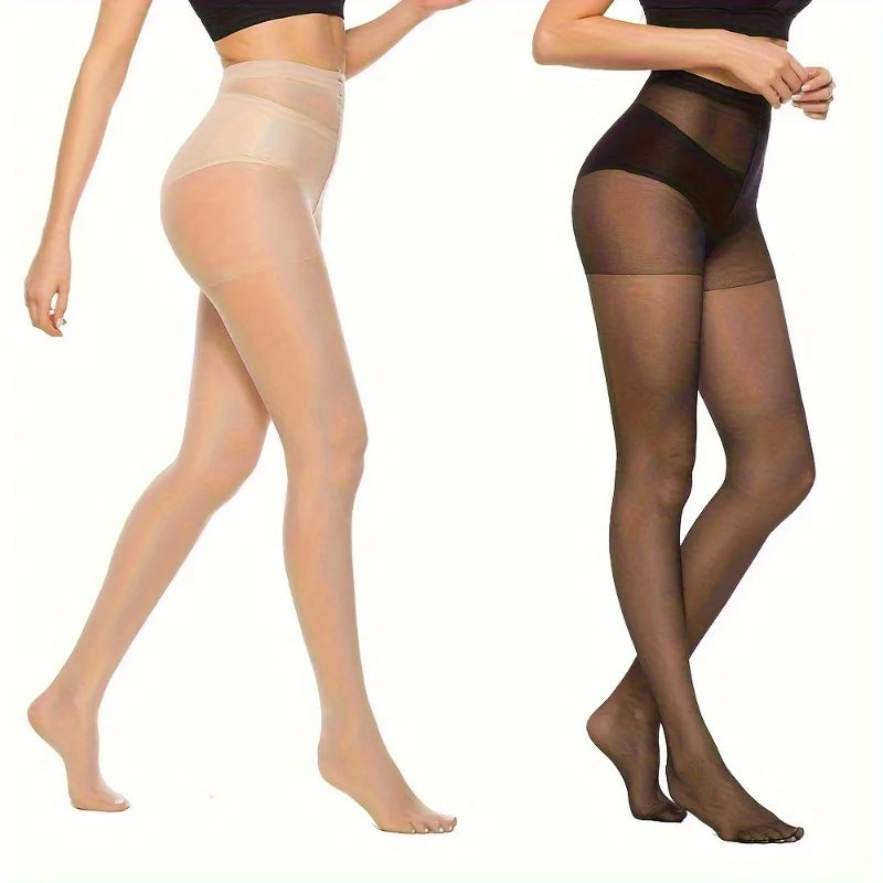Women’s 2/5-Pair Ultra-Thin Silk Pantyhose - SU