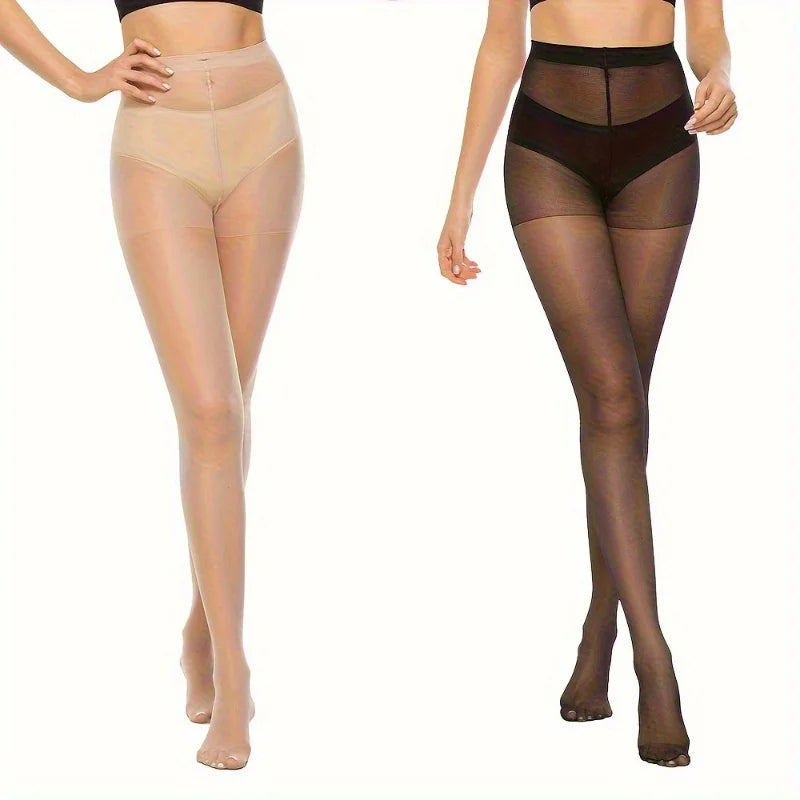 Women’s 2/5-Pair Ultra-Thin Silk Pantyhose - SU