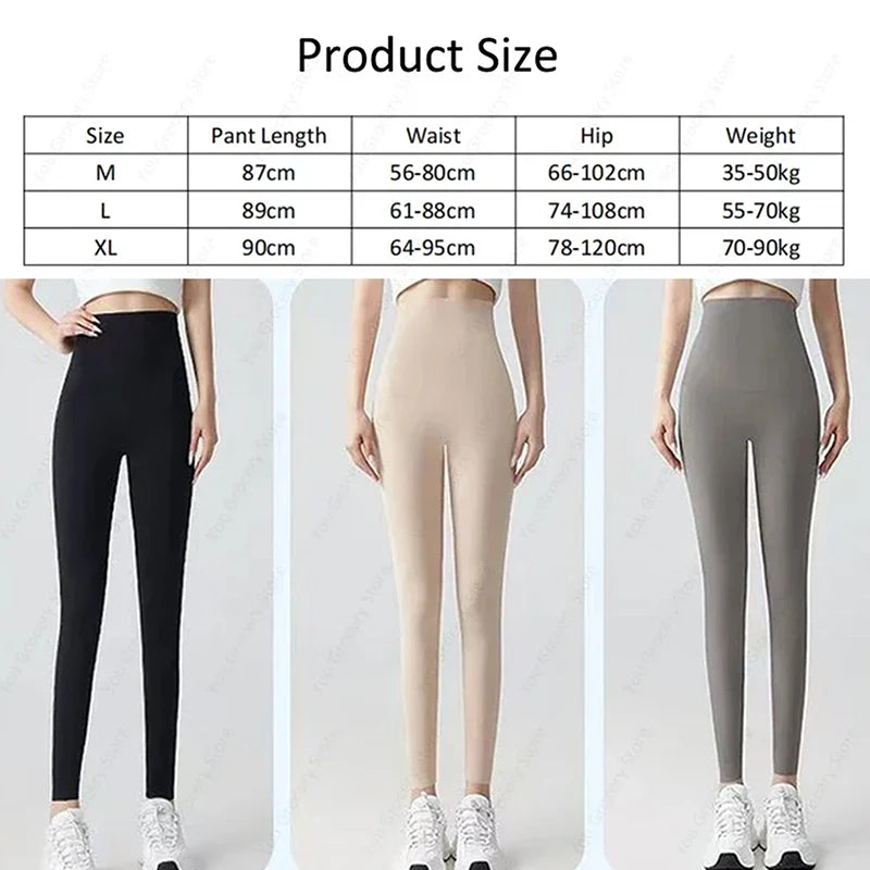 Lightweight Summer Women's Silky High-Waist Leggings - SU