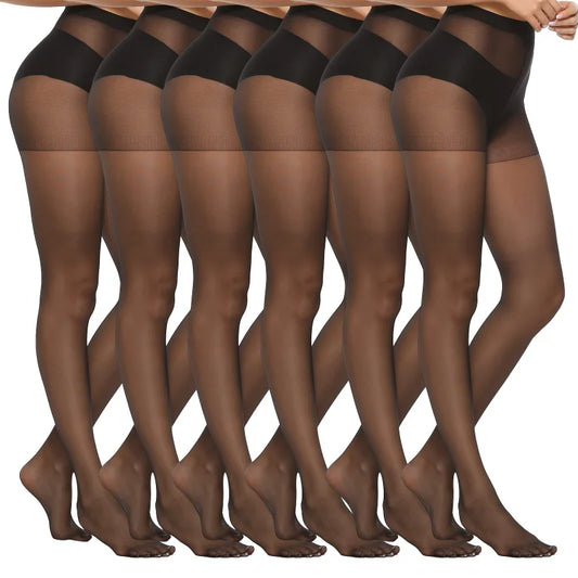 Women’s 2/5-Pair Ultra-Thin Silk Pantyhose - SU