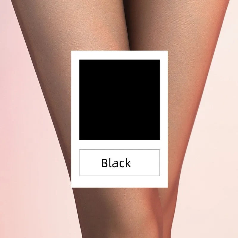 Women’s 0D High-Waist Pantyhose: Plus-Size Sheer Style with Anti-Hook Design - SU
