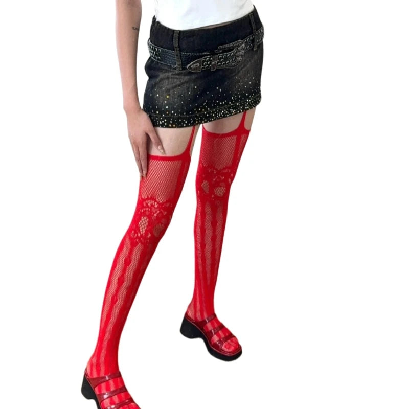 Subculture Punk Sheer Thigh Highs for Women - SU