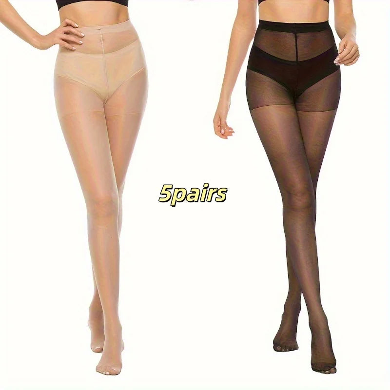 Women’s 2/5-Pair Ultra-Thin Silk Pantyhose - SU