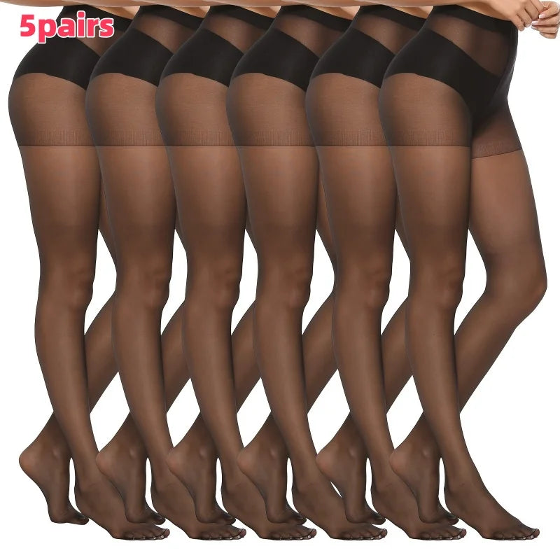 Women’s 2/5-Pair Ultra-Thin Silk Pantyhose - SU