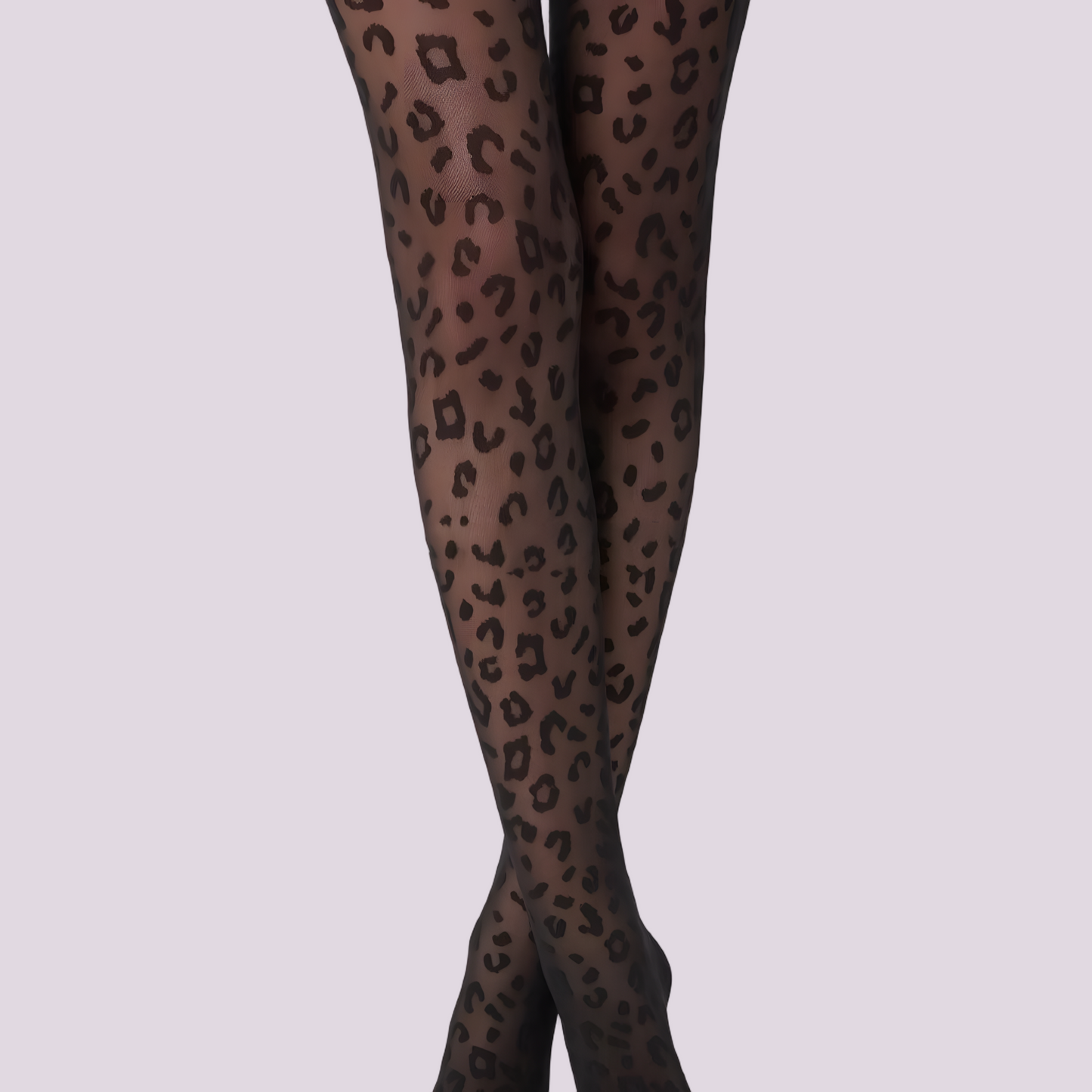 Leopard Print Sheer Pantyhose