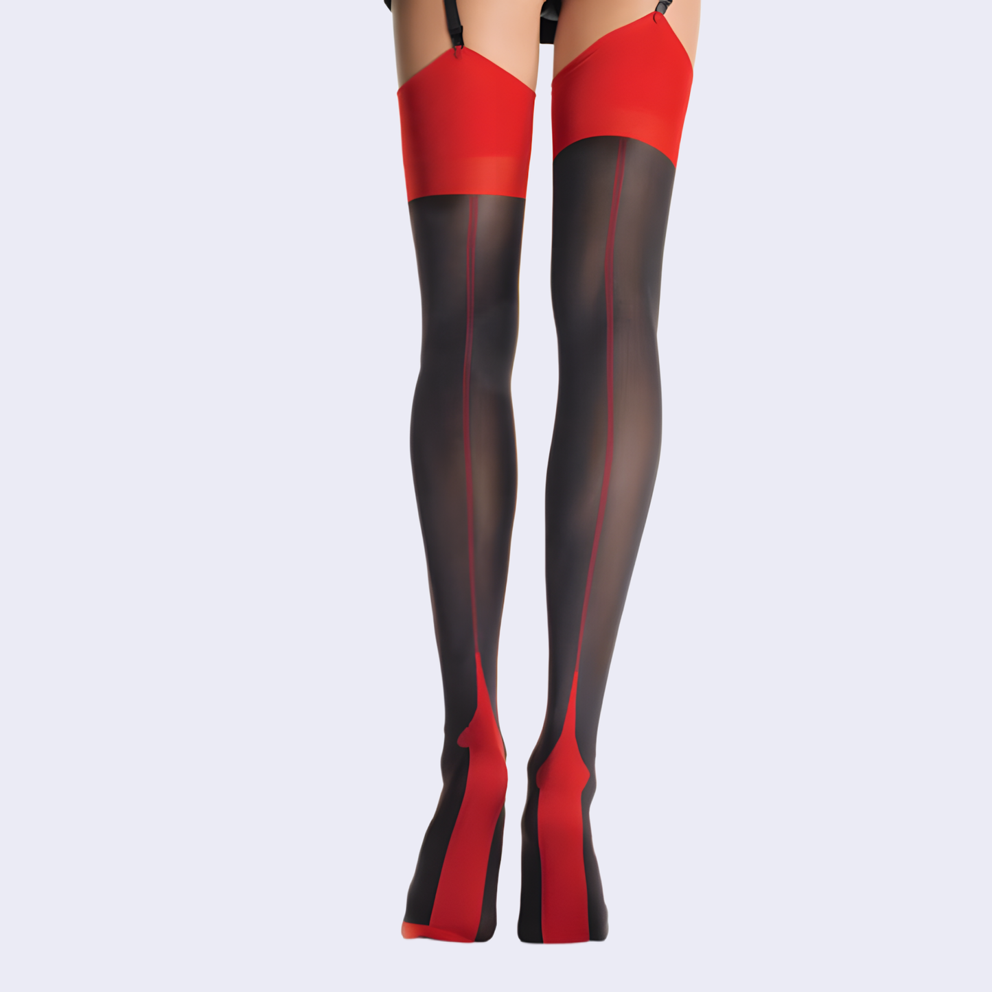 Sheer Thigh-High Stockings with Vertical Back Detail – Multi-Color Options