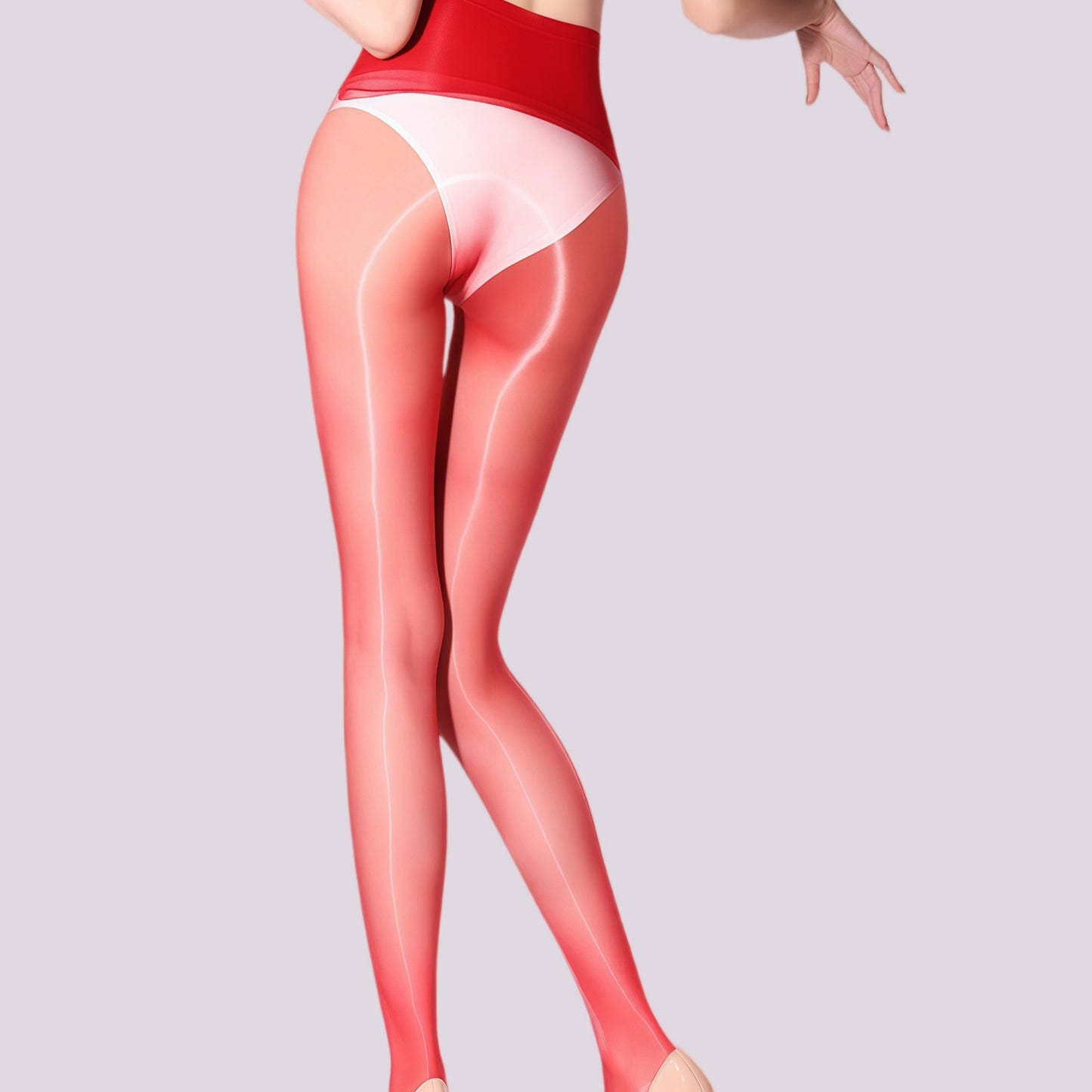 High-Waisted Seamless Aurora Tights – Ultra-Thin Silky Nylon Pantyhose