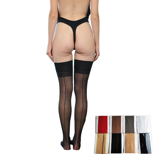 Women's 5D Multi-Color Nylon Stockings - Transparent & Lightweight