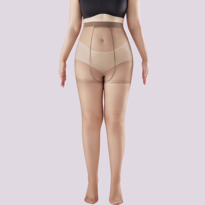 Plus-Size Solid Nylon Sheer Pantyhose