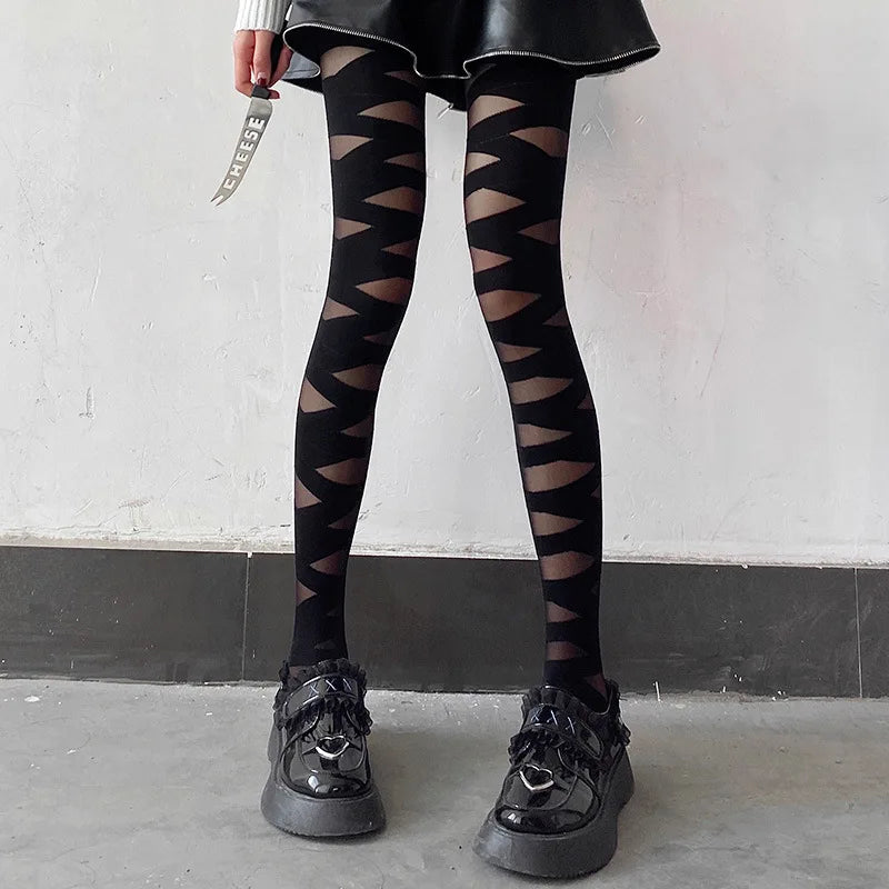 Gothic Cross Bandage Pantyhose for Women - SU