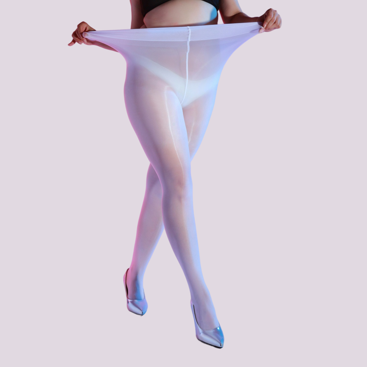 Plump Girls' Horse Oil Shaping Stockings - Plus Size Nylon Hosiery